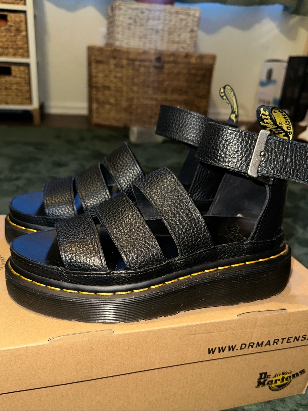 Dr. Martens Clarissa Quad Black Sandal